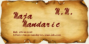 Maja Mandarić vizit kartica
